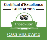certificato d eccellenza 2013 casa villa d arco